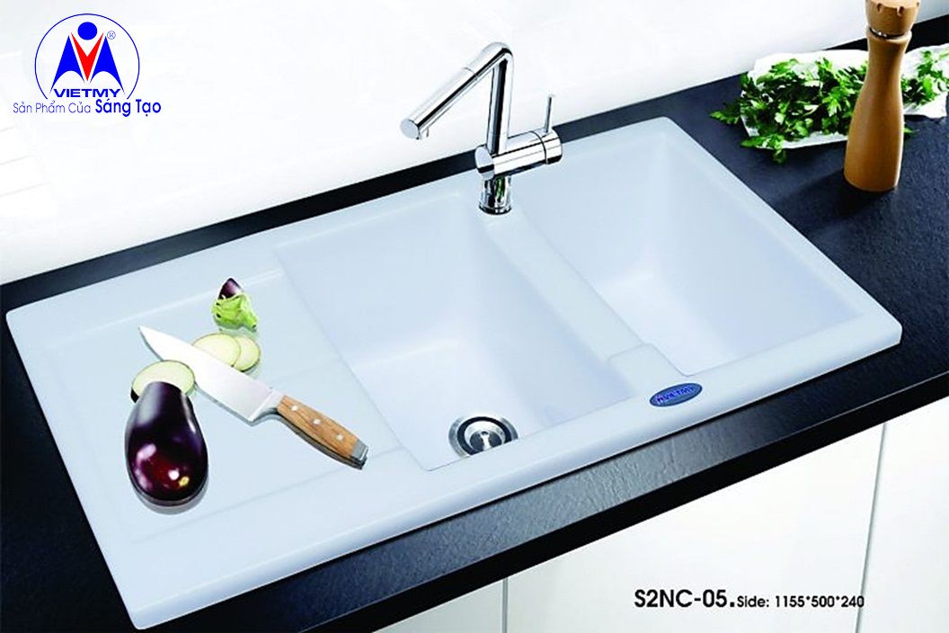 Chậu chén đá nhân tạo Việt Mỹ S2NC-05